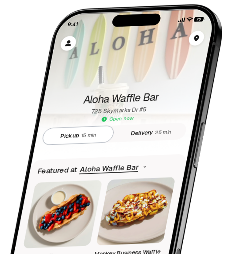 Aloha Waffle Bar app preview