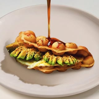 Avocado Egg Toast Waffle