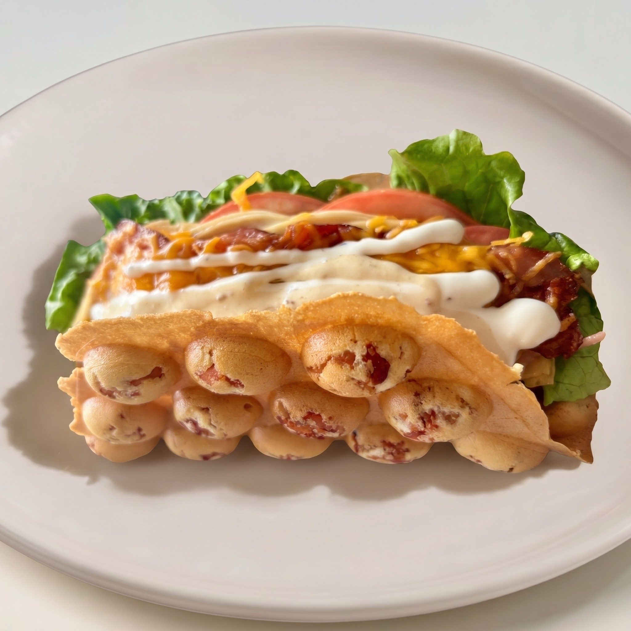 Turkey Bacon Ranch Melt Waffle.